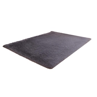 Fluffy Rugs Anti-Skid Shaggy Area Rug Dining Home Bedroom CarpetFloor Mat Gray - intl