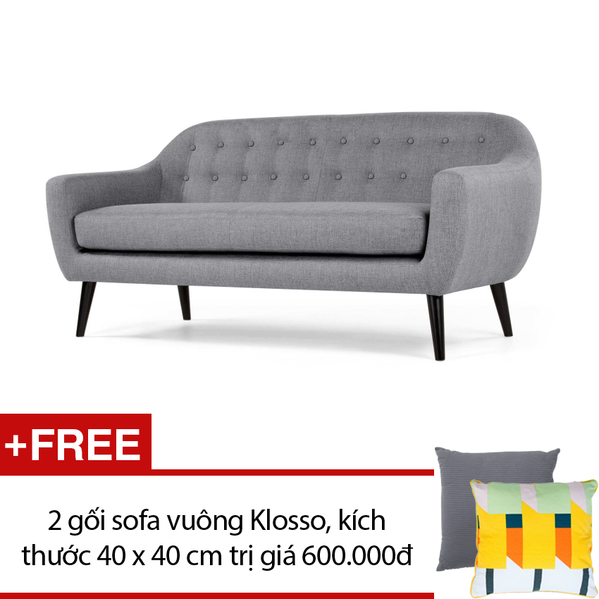 Ghế sofa băng cao cấp Klosso GB001 + Tặng 2 gối sofa vuông Klosso 40x40cm màu sắc ngẫu nhiên