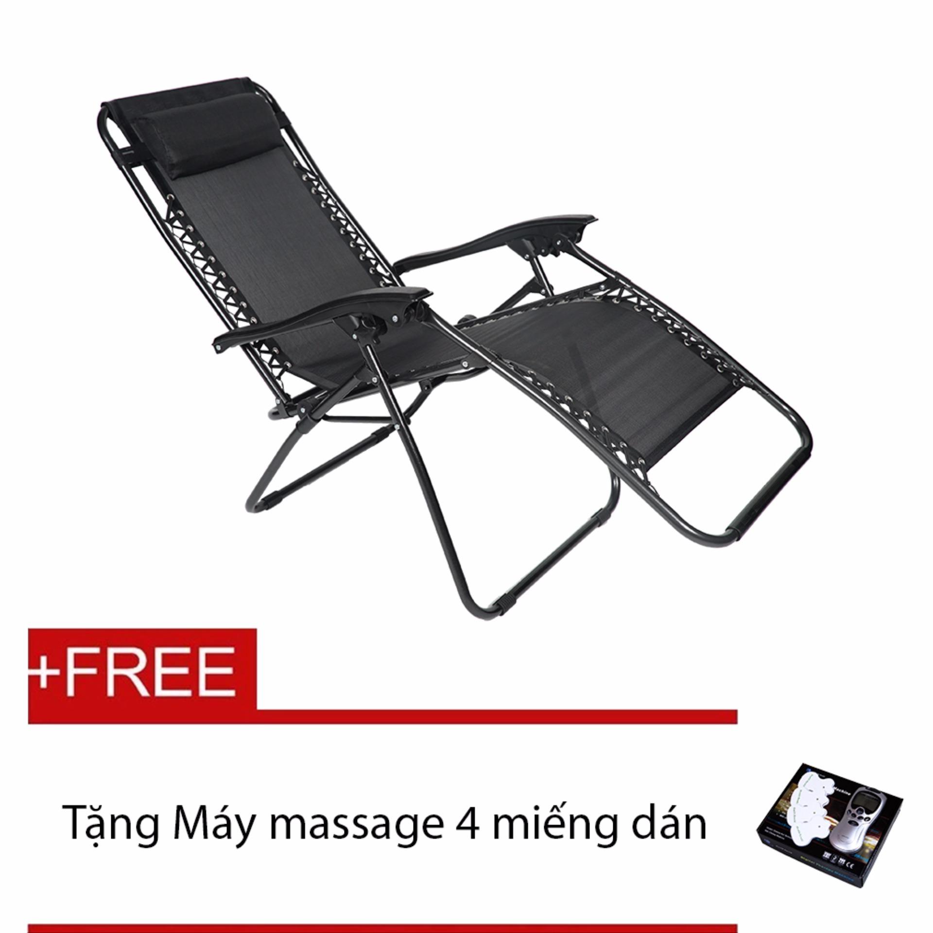 Ghế xếp thư giãn New Golden Sea - Tặng kèm máy massage 4 miếng dán