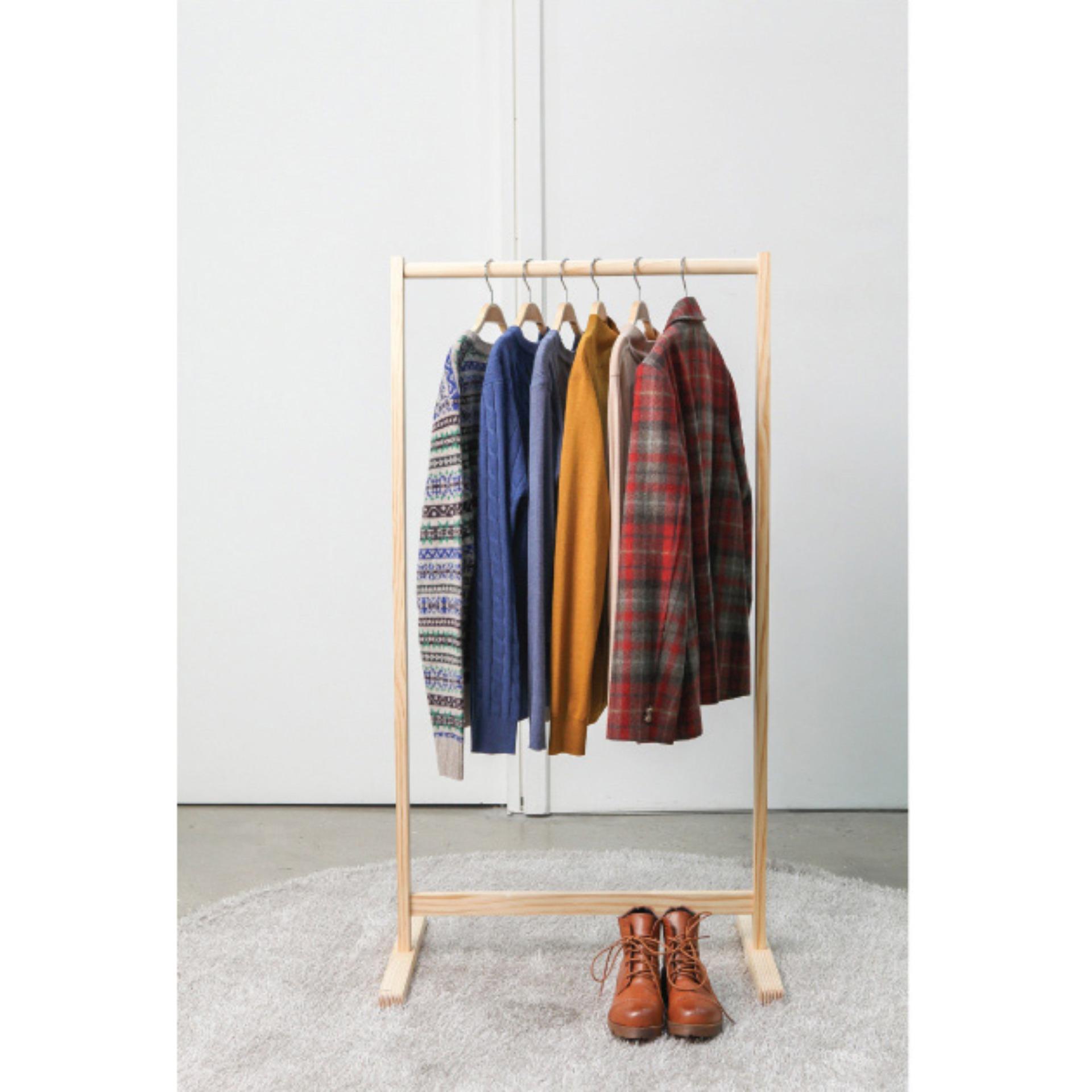Giá treo quần áo bằng gỗ tự nhiên VNXK Hàn Quốc - 가장자리 - Size L