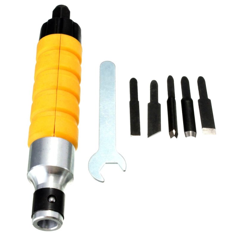 Mua Handpiece Power Chisel Hammer Chuck Kit with 5 Chisels Wood Carving Woodworking - intl