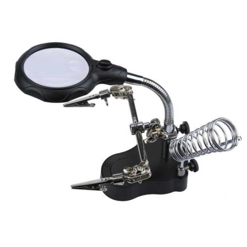 Bảng giá HELPING HAND MAGNIFIER SET AND SOLDERING STAND TOOL WITH LED LIGHT Watch Repair - intl