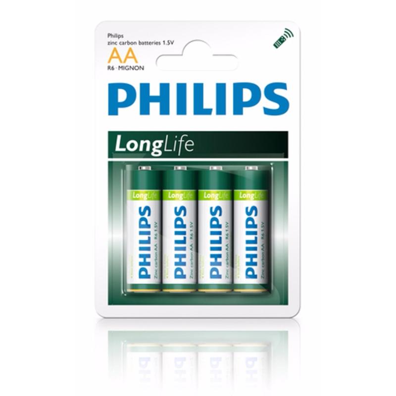Bảng giá Hộp 12 Vỉ 4 Viên Pin Phillips Longlife  Aa 1.5V ( Xanh Lá)