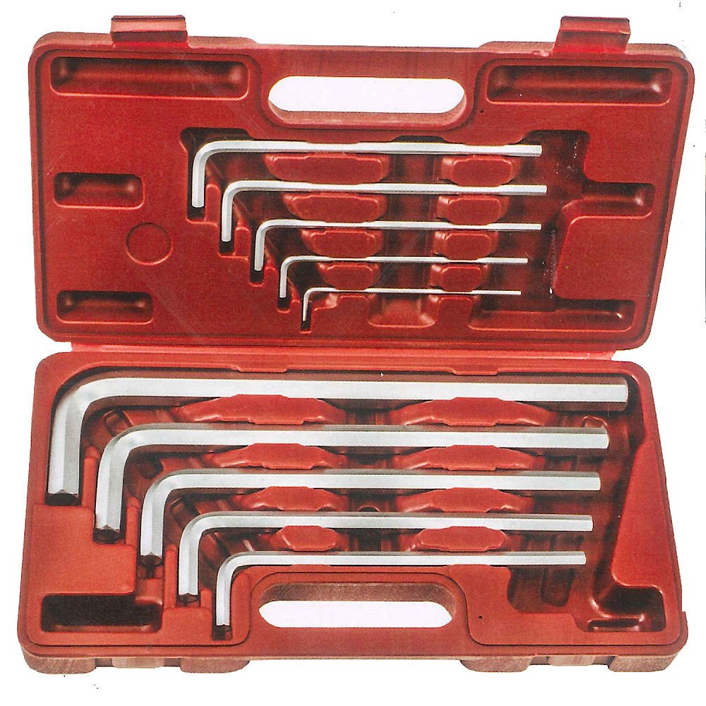 Hộp lục giác 10 chi tiết hệ mét 3-17mmTOP TWT-10 (Đỏ)