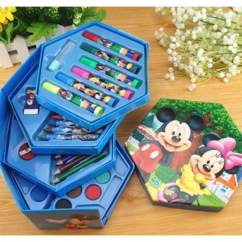 Mua Hộp Màu 4 Tầng 4 Loại 46 Màu Cho Trẻ (Xanh Dương Nhạt)