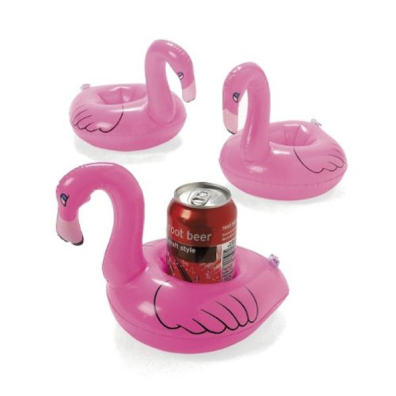 Inflatable Flamingo Drink Can Holder Swimming Bath Beach Kid Toy (Intl)