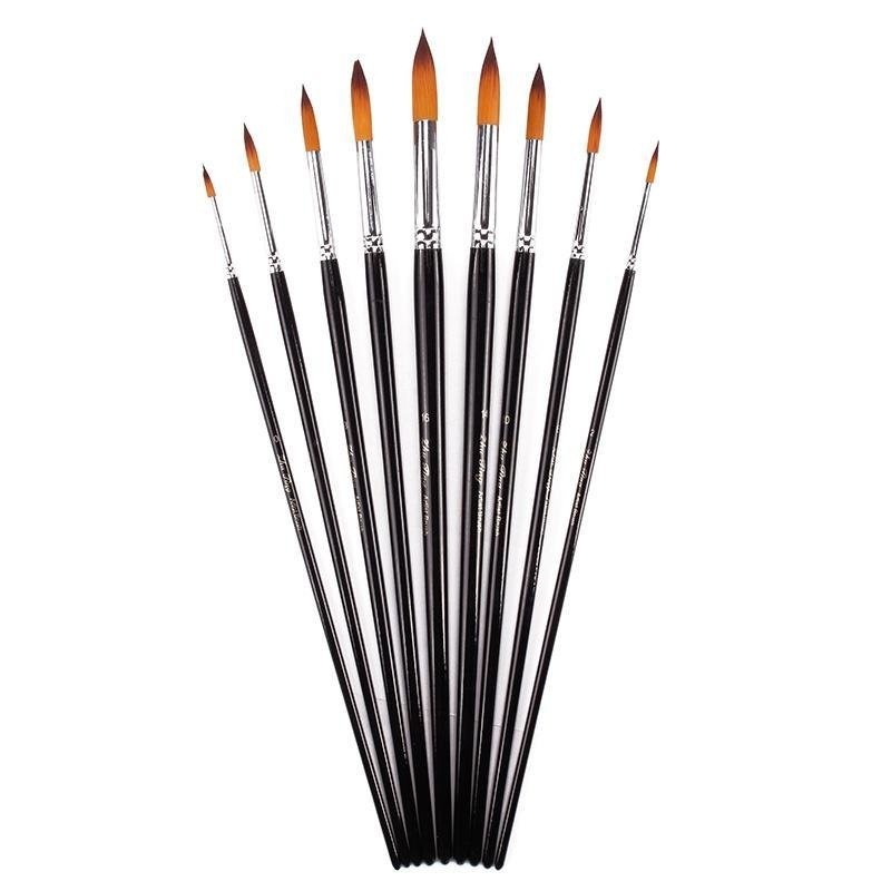 Mua INSOINS 9Pcs Nylon Hair Acrylic Watercolor Pointed Tip Artists
Paint Brush Kit Tool - intl