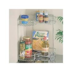 Kệ góc 2 tầng nhà bếp bằng inox- Hàng nhập khẩu Nhật Bản
