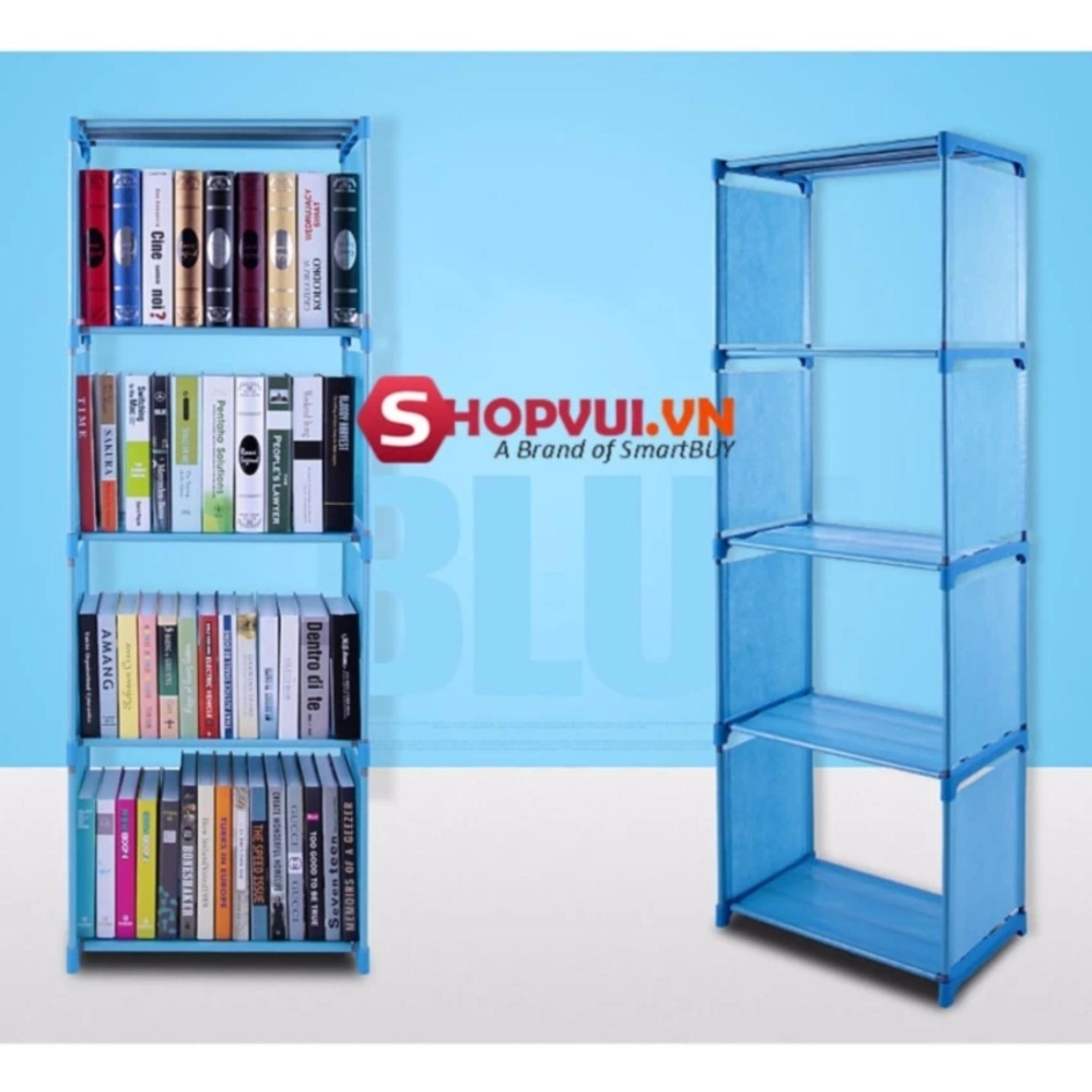 Kệ Sách Lắp Ghép Thông Minh Nhiều Ngăn (Xanh)