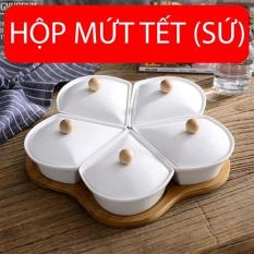 Khay đựng mứt tết Sứ sang trọng