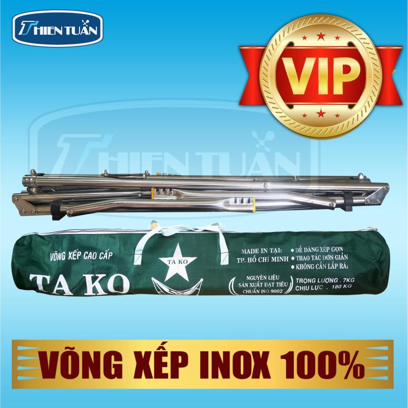 Khung võng xếp cao cấp TAKO INOX 100% (VIP)-không lưới võng