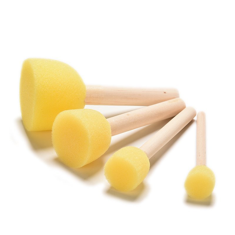 Mua Kid Sponge Paint Brush Wooden Handle Graffiti 4 Pcs - intl