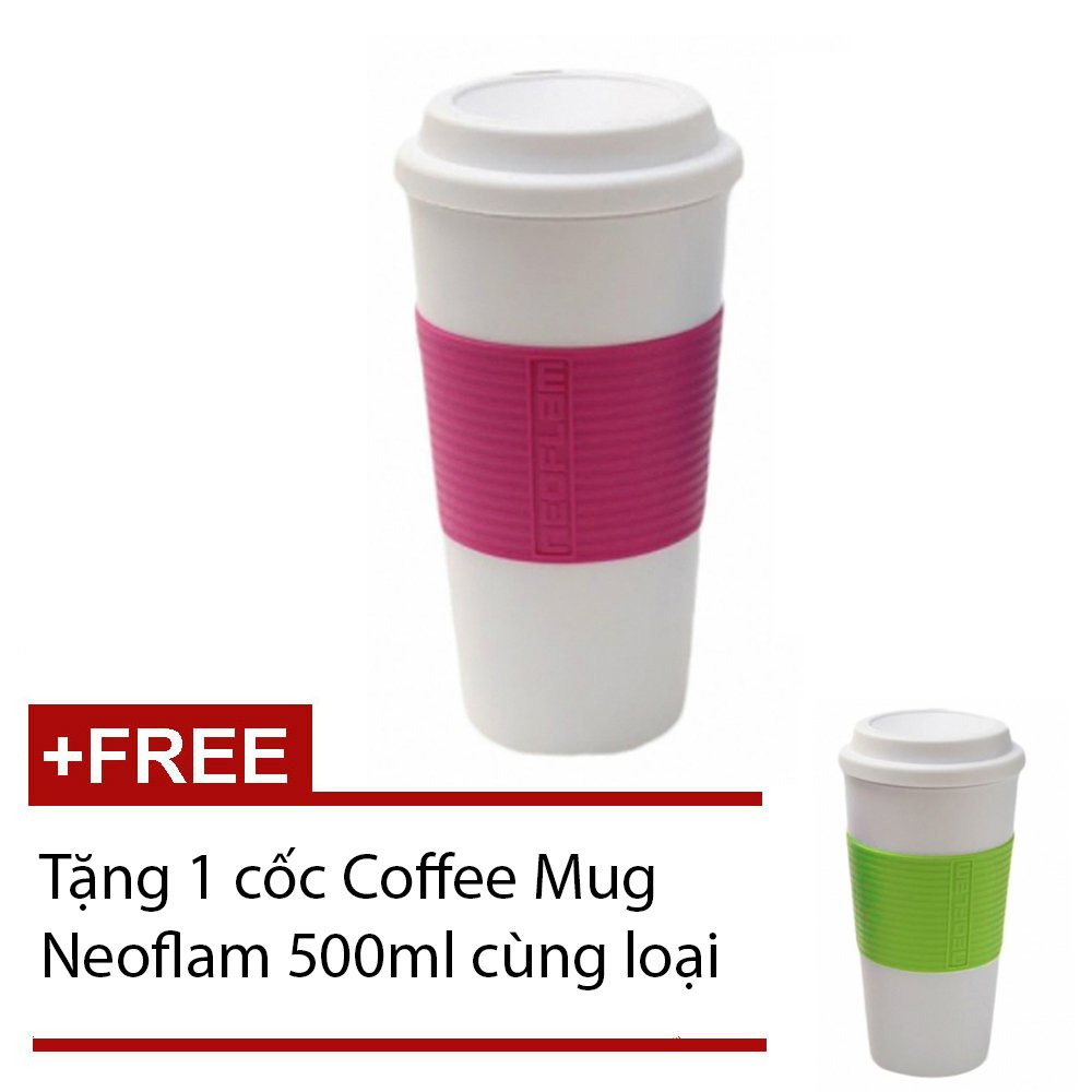 Ly giữ nhiệt Coffee Mug Neoflam (Hồng) + Tặng 1 cốc CoffeeMugNeoflam (Xanh lá)