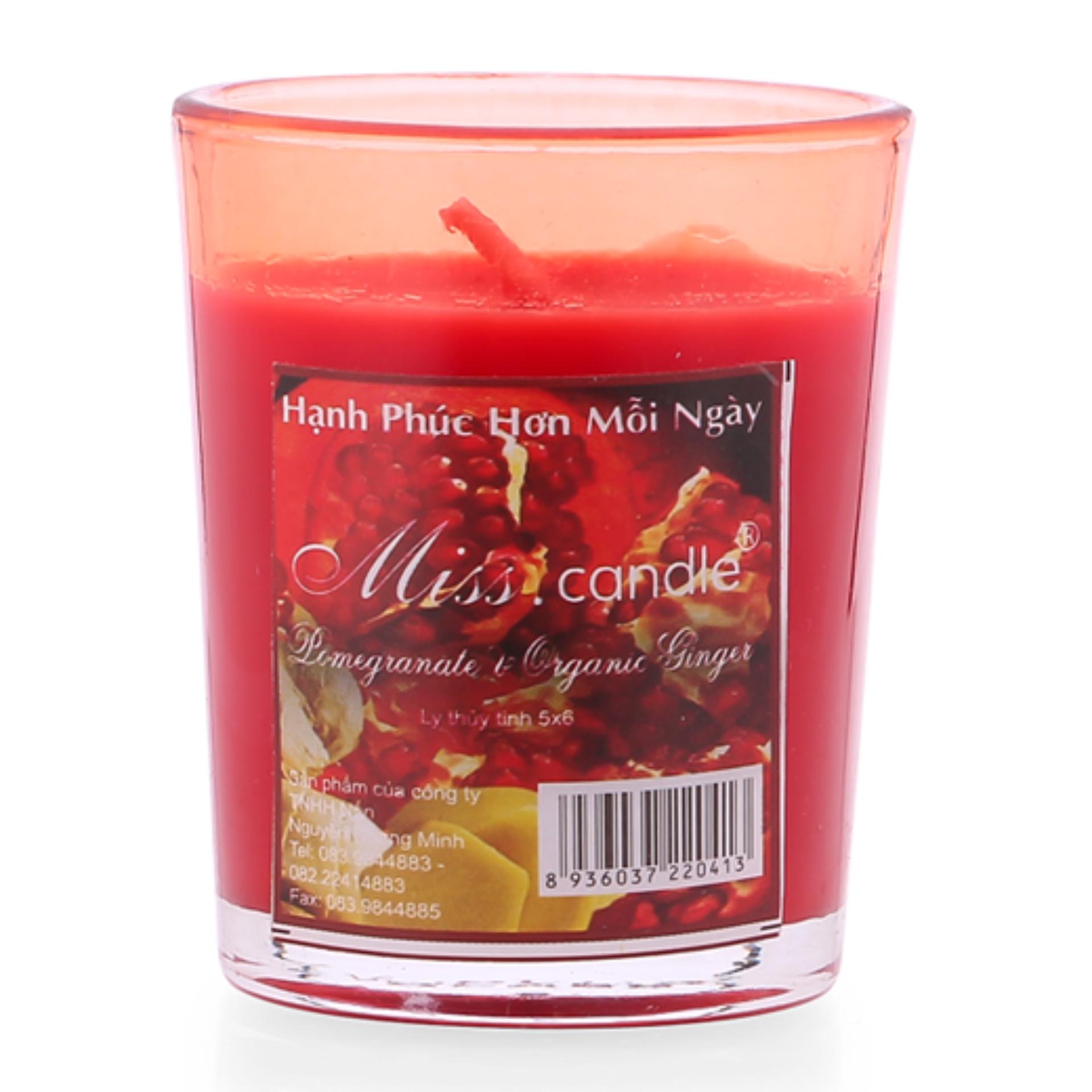 Ly nến thơm votives hương quả lựu Miss Candle FtraMart FTM-NQM0413 (Đỏ)