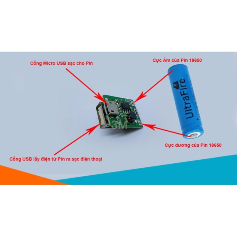 Bảng giá Mạch Sạc Pin Dự Phòng Mini 5V-600mAh có led báo sạc