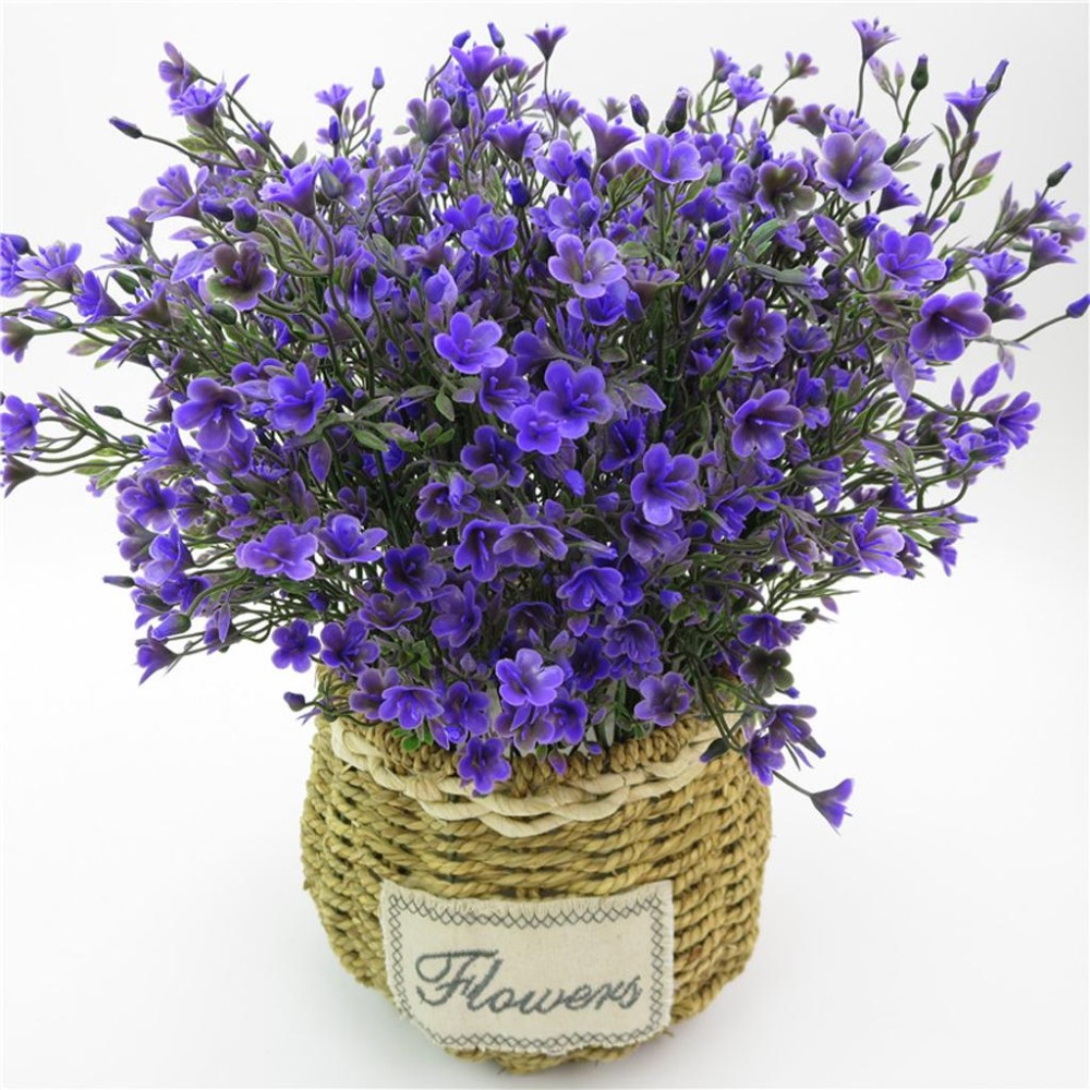 MagiDeal Beautiful Lifelike Artificial Flower Home Office Decor Purple Lavender