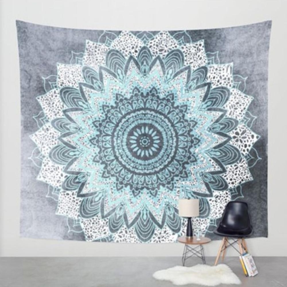 Makiyo 210*150cm Large Mandala Bohemia Printed Tapestry Bedspread Beach Towel Carpet (Snowflake) - intl