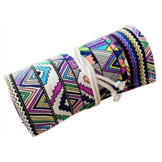 Makiyo Nhiều Màu Sắc Nghệ Sĩ Túi Ốp Lưng Giữ Hộp 36 Lỗ Đựng Vải Bút Cuộn Túi Màn Văn Phòng Phẩm-quốc tế