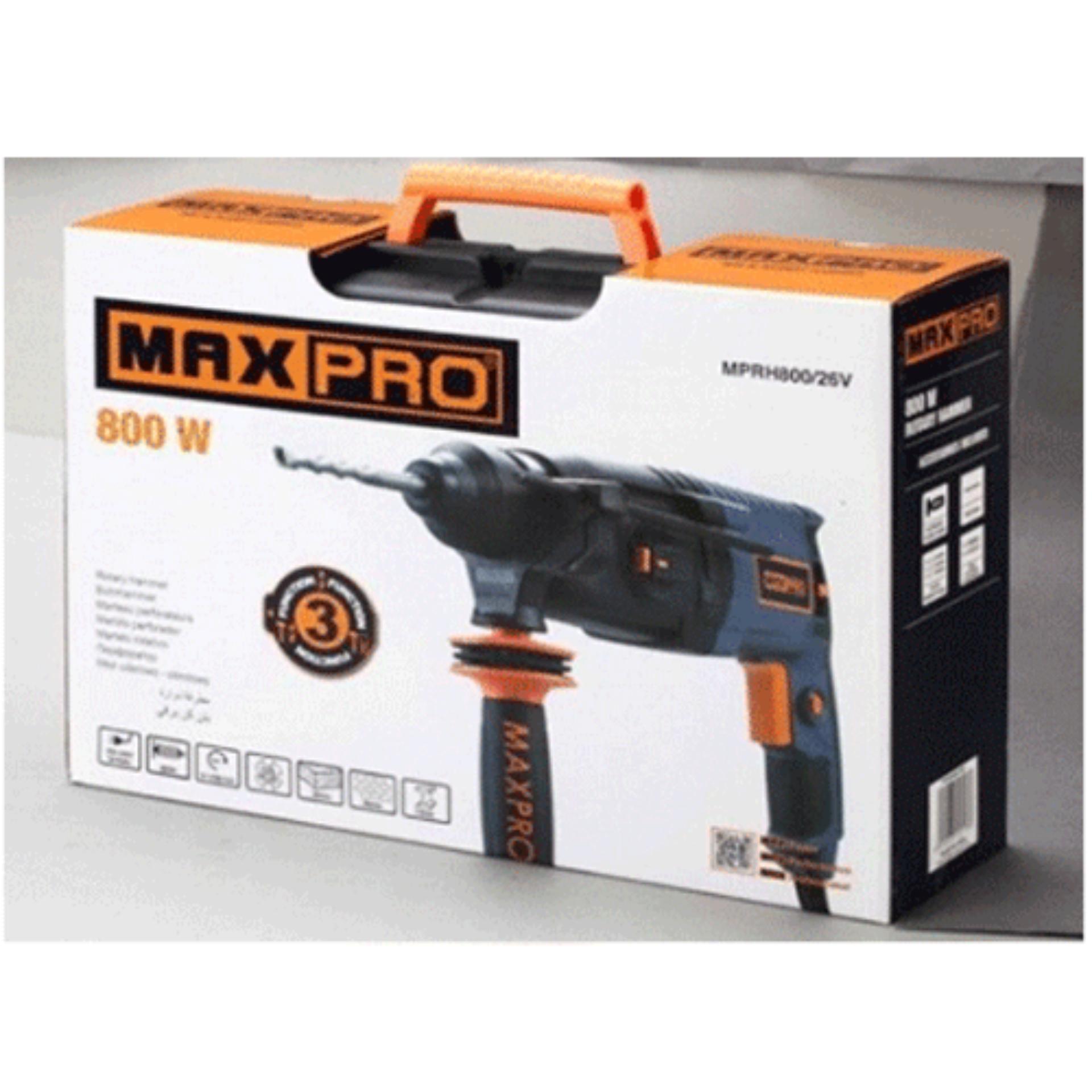 Máy khoan đục bê tông Maxpro MPRH 800/26V + Tặng kèm 5 mũi đục đa năng