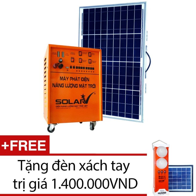 Máy phát điện năng lượng mặt trời SolarV SV-COMBO-100 + Tặng 1 đèn xách