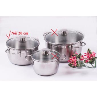 NỒI 20 CM-INOX CAO CẤP-NẮP KÍNH-SỬ DỤNG ĐƯỢC BẾP TỪ May 2018 - 2 NỒI 20 CM-INOX CAO CẤP-NẮP KÍNH-SỬ DỤNG ĐƯỢC BẾP TỪ - 2
