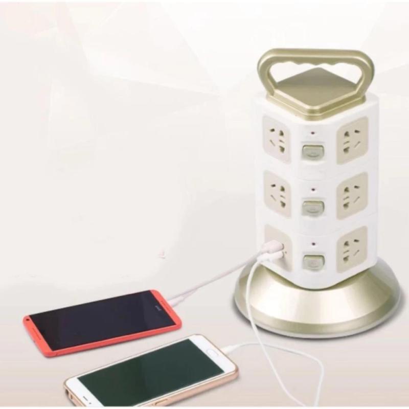 Bảng giá Mua Ổ cắm điện 3 tầng 11 chân cắm đa năng 2 cổng USB sạc điện thoại