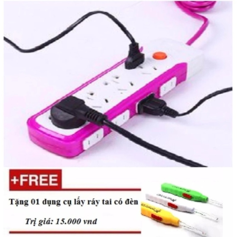 Bảng giá Mua Ổ cắm điện chống giật tuyệt đối tặng dụng cụ lấy ráy tai có đèn