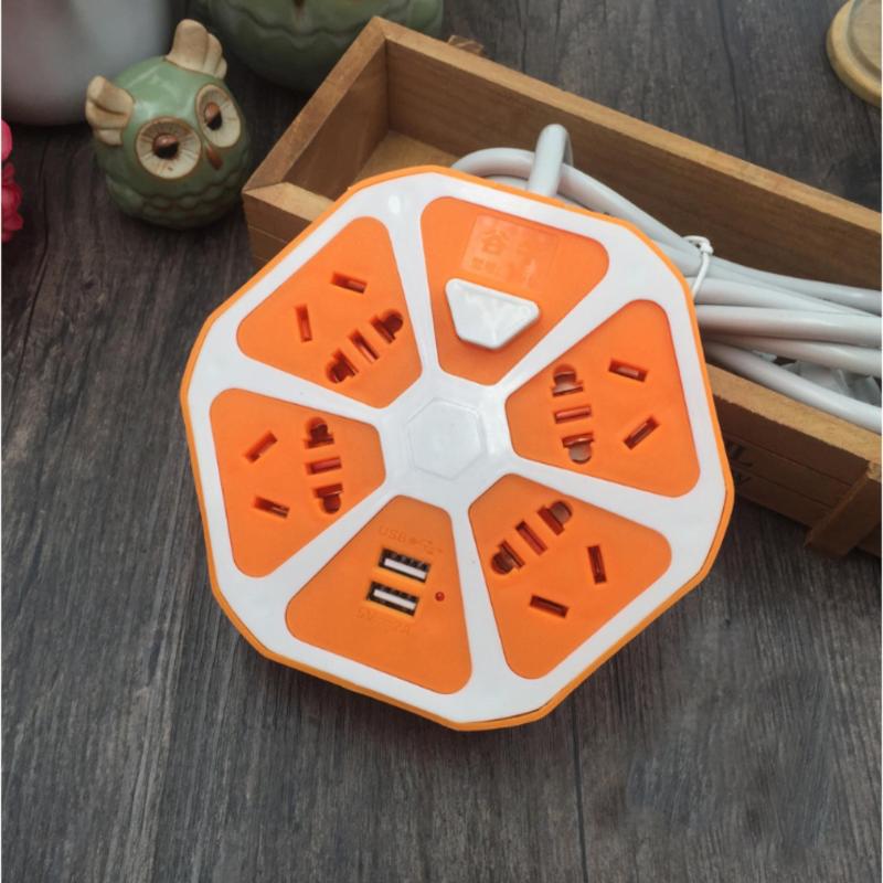Bảng giá Ổ cắm điện mẫu mới hình trái cam có cổng USB (cam)