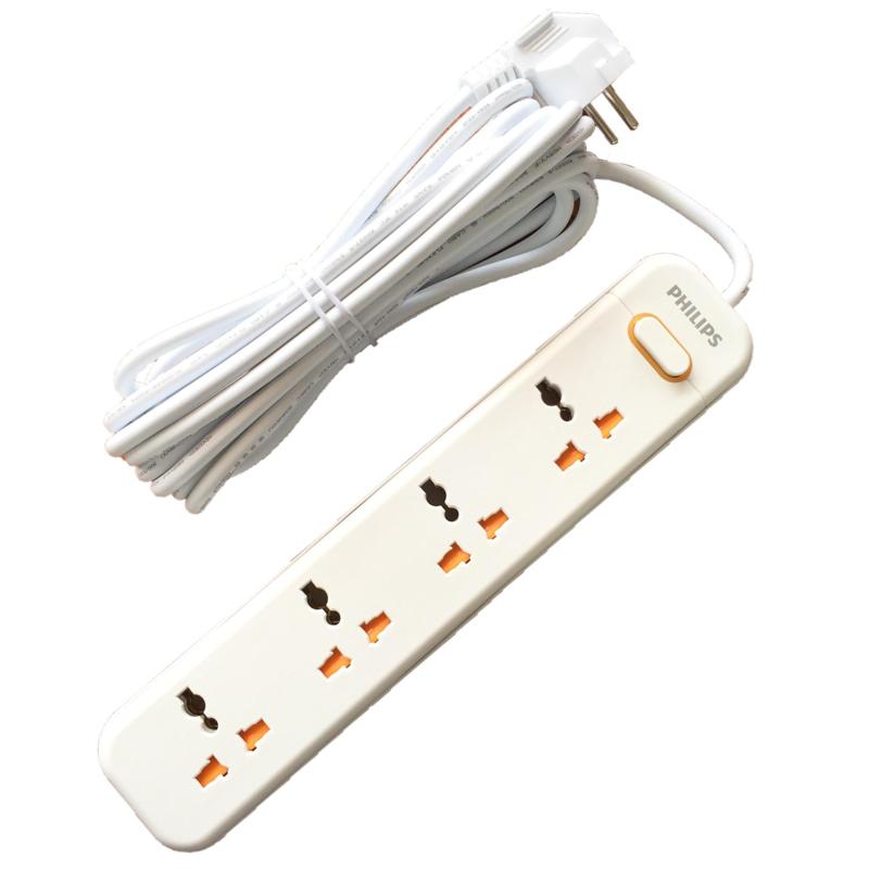 Bảng giá Ổ cắm điện nối dài Philips 4 Ổ cắm đa năng 1 công tắc 5m - SPN1248WC-7