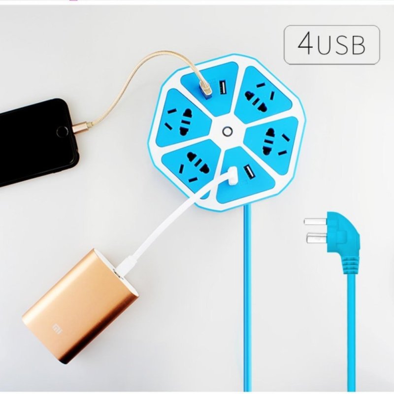 Bảng giá Mua Ổ điện đa năng lục giác 4 cổng USB