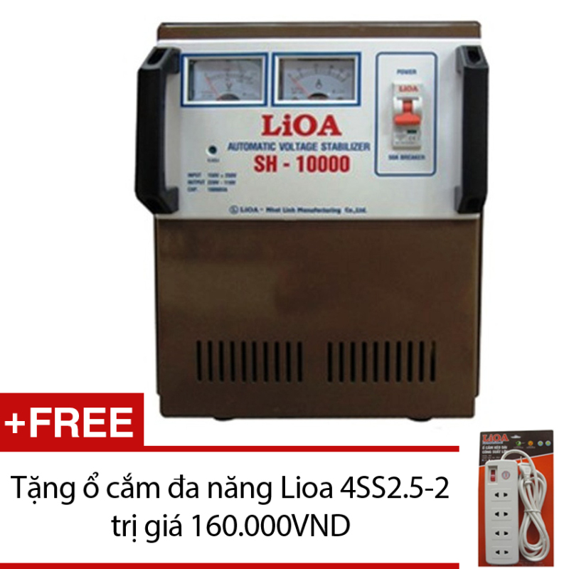 Bảng giá Mua Ổn áp LIOA 1P SH-10KVA + Tặng ổ cắm đa năng Lioa 4SS2.5-2