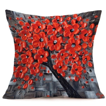 Print Sofa Bed Home Decoration Festival Pillow Case Cushion Cover - intl