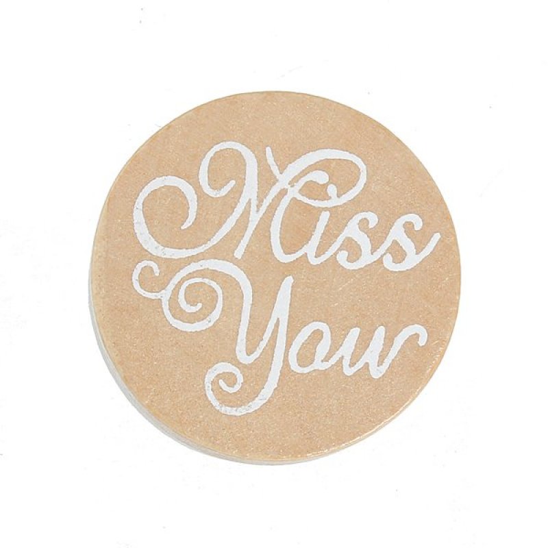 Mua Round Handwriting Wishes Wooden Rubber Stamps Floral Miss You - Intl