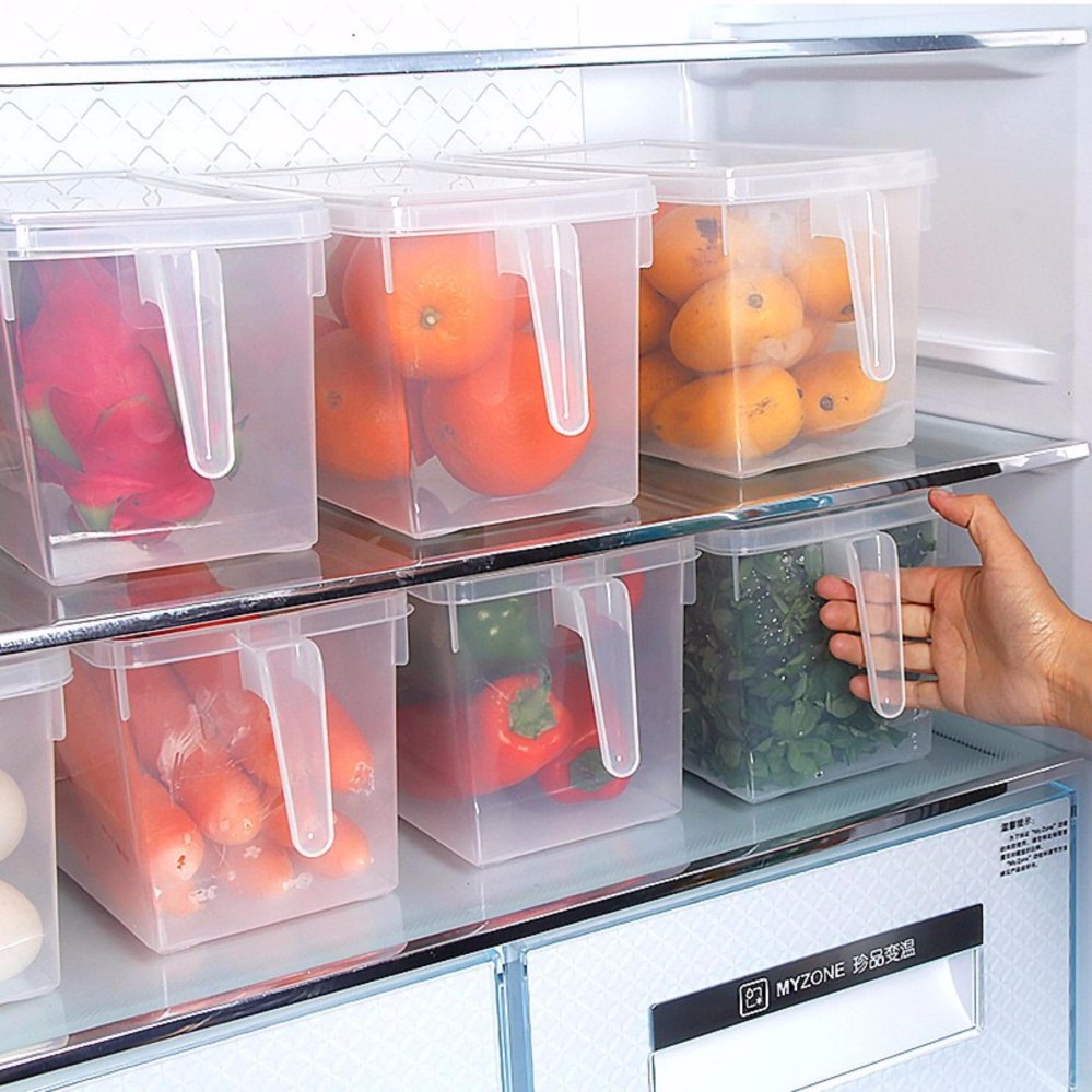 Sét 3 hộp bảo quản thức ăn tủ lạnh có tay cầm