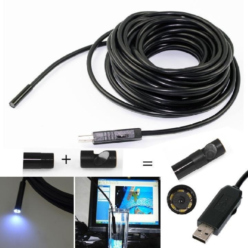 Bảng giá Sunwonder 7mm Lens USB Endoscope 6 LED IP67 Waterproof Camera Endoscope 5M,Mini Camera Mirror - intl
