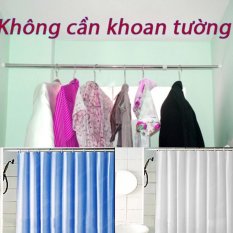 Thanh treo rèm đa năng không cần khoan (70cm-120cm) (Trắng)