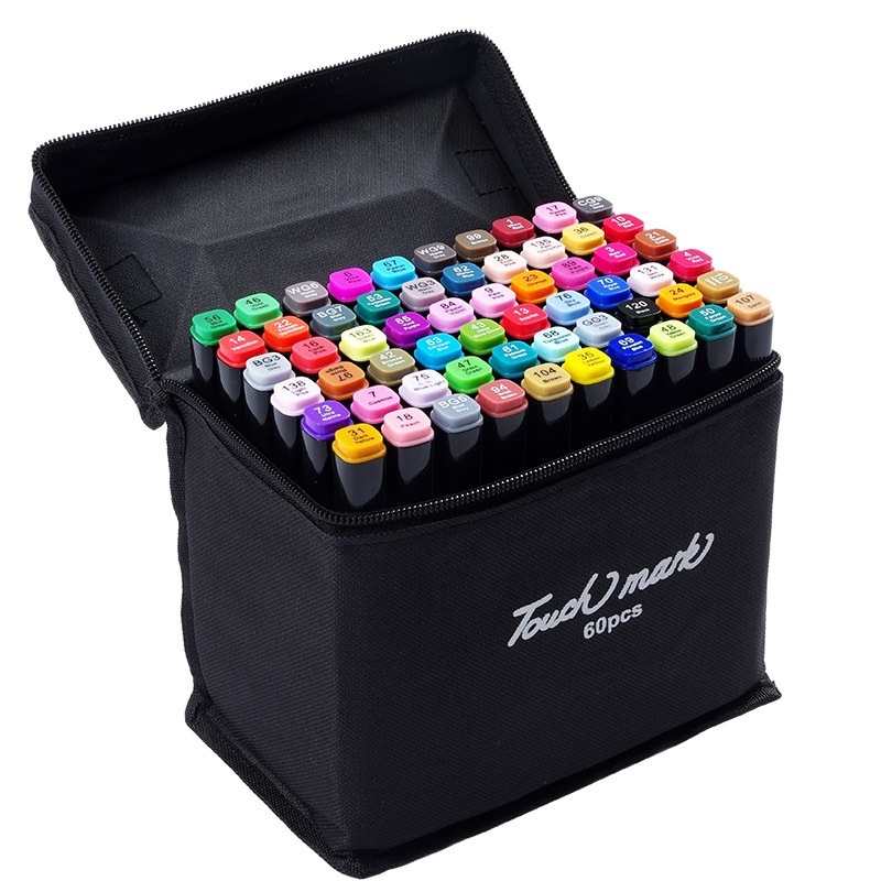 Mua Three generation double headed alcohol oily Mark Pen Set 60 color student painting - intl
