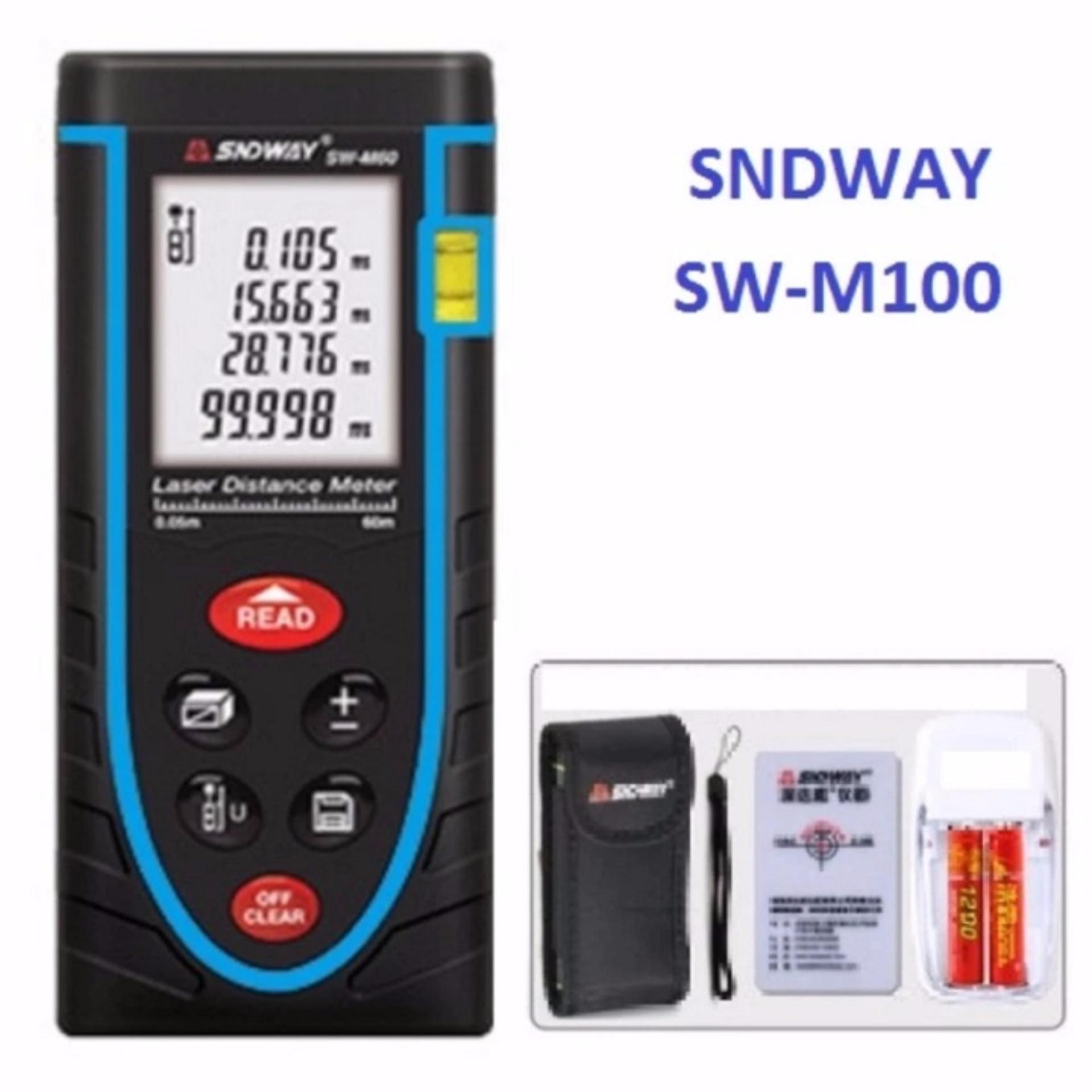 Thước đo khoảng cách bằng tia laser SNDWAY SW-M100 cự ly 100m GX-868A