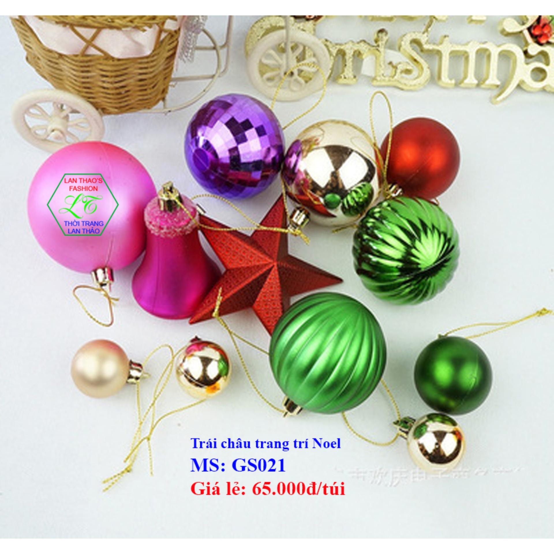 Trái châu trang trí Noel siêu xinh GS021 (NHIỀU MÀU) | Phụ kiện Giáng Sinh