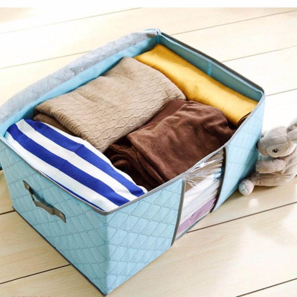 Túi vải đa năng đựng chăn mền và quần áo (Xanh biển)