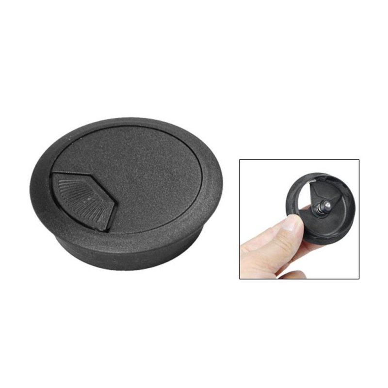 Bảng giá Mua uiuinon PC Desk Flip Top Plastic Grommet Cable Hole Cover
(Black,5cm) - intl