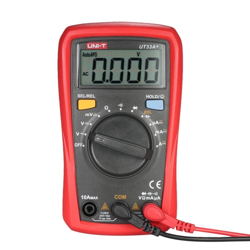 Bảng giá UNI-T UT33A+ Palm Size Digital Multimeter Auto Range Handheld Digital Multimeters with Backlight LCD Display DC AC Voltage Current Meter Resistance Capacitance Tester - intl