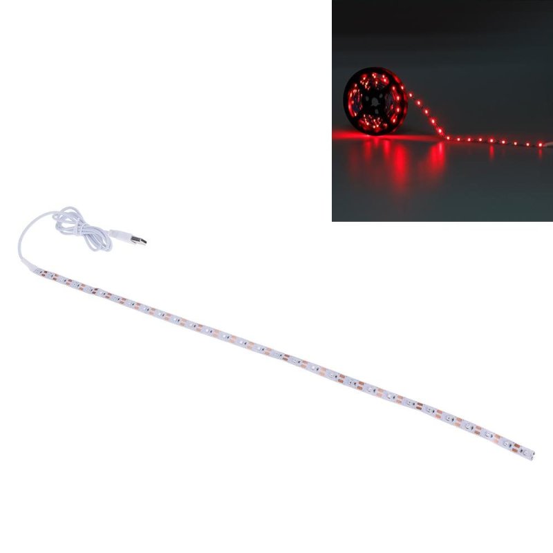 Bảng giá Mua Vanker-New Creative Practical Flexible 3528SMD USB 5V LED Room Shop
Laptop TV Backlighting Strip Light Lamp Red (0.5m) - intl