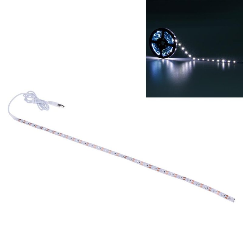 Bảng giá Mua Vanker-New Creative Practical Flexible 3528SMD USB 5V LED Room Shop
Laptop TV Backlighting Strip Light Lamp White (1m) - intl