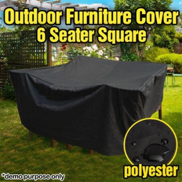 Waterproof Outdoor PVC Coated Polyester Waterproof 6 Seater Furniture Cover - intl