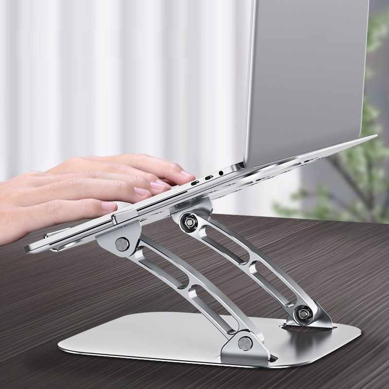 Giá đỡ laptop stand bằng nhôm kiêm đế tản nhiệt Macbook máy tính bảng Ipad có thể điều chỉnh góc...