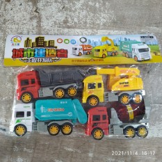 Bộ 4 Xe Công Trình Mô Hình Đồ Chơi Cho Bé 699-21