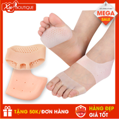 COMBO 2 cặp lót giày ( lót mũi giầy + lót gót giày silicon ) chống chai chân