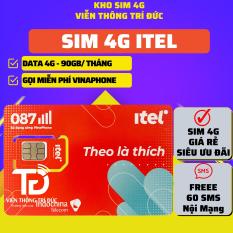 [HCM]Sim 4G iTel iTelecom May77 Data 90Gb/Tháng Gọi Miễn Phí Free 60 tin nhắn Sim indochina v77 – Sim 4G mạng Vinaphone giá rẻ – phủ sóng toàn quốc – Phí duy trì 77k/tháng