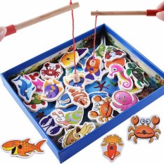 Bộ đồ chơi câu cá nam châm bằng gỗ 32 chi tiết phát triển IQ cho bé
